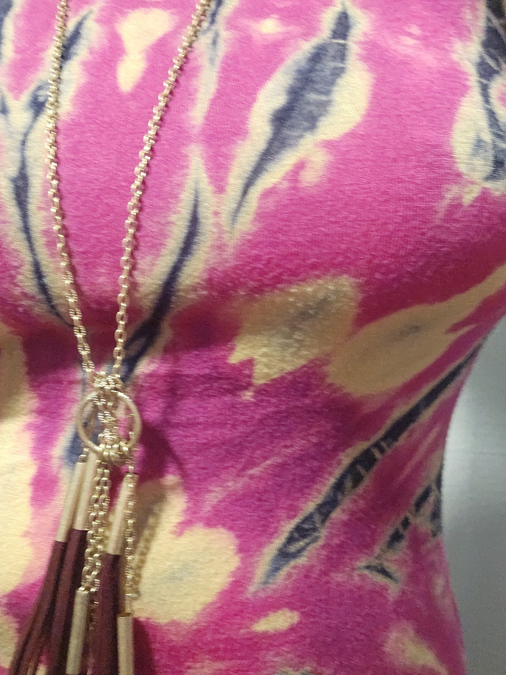 Go Couture Pink and Cream Tie-Dye Sleeveless Maxi Dress - Picture 5 of 7